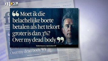 RTL Z Nieuws "Voorstel Roemer brengt Nederland in de problemen"