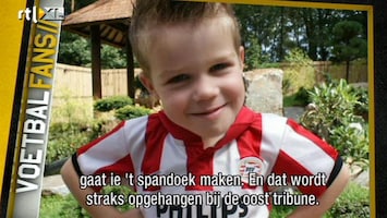 Voetbalfans Spandoek voor overleden PSV-fan van 6 jaar