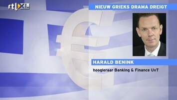 RTL Z Nieuws Benink: Griekenland zit klem, beter schuld afboeken