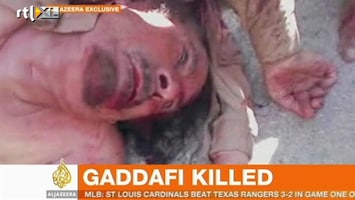 Editie NL Eerste beelden dode Kaddafi