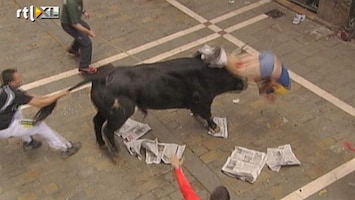 RTL Nieuws Gewonden bij stierenrennen Pamplona