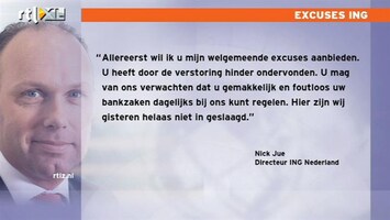 RTL Z Nieuws ING biedt excuses aan voor storing internet-bankieren