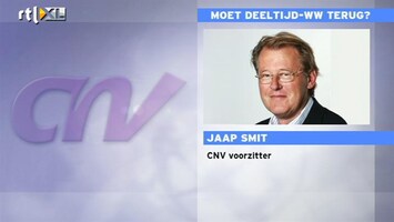 RTL Z Nieuws CNV: mensen in deeltijd-ww scholen of wat anders laten doen