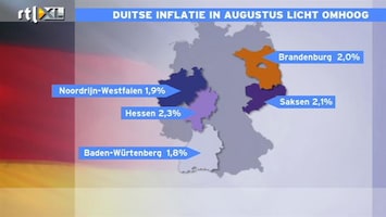 RTL Z Nieuws 11:00: Duitse inflatie in augustus licht omhoog