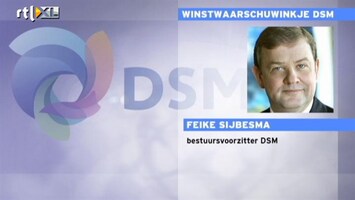 RTL Z Nieuws DSM-topman Sijbesma legt uit waarom de winstprognose net niet zal worden gehaald