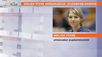 RTL Z Nieuws Mirjam Sterk legt uit wat ze gaat doen als ambassadeur jeugdwerkloosheid