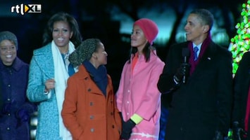 RTL Nieuws Obama's zingen kerstlied voor het Witte Huis