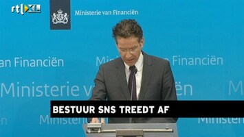 RTL Nieuws Dijsselbloem: Top SNS weg, opvolgers verdienen minder