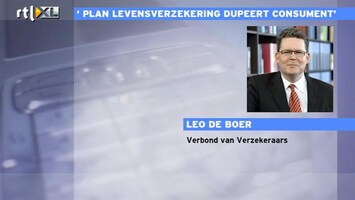 RTL Z Nieuws Verzekeraars boos: consument slechter uit met plan inzet levensverzekeringen kabinet