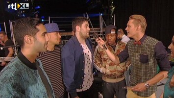 X Factor Ferry interviewt Rudimental backstage!