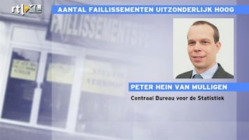 RTL Z Nieuws CBS: crisis zorgt voor veel faillissementen in juli