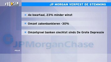 RTL Z Nieuws 15:00 JP Morgan Chase draait een slecht vierde kwartaal