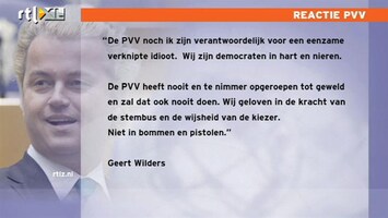 RTL Z Nieuws Wilders: Breivik een eenzame verknipte idioot