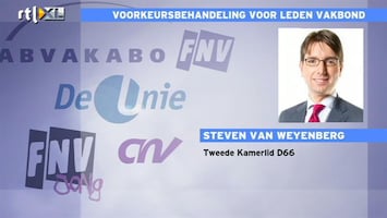 RTL Z Nieuws Voorkeursbehandeling voor leden vakbond