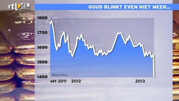 RTL Z Nieuws Goud daalt in 1,5 jaar van 1900 naar 1375 dollar, zilver is gahalveerd