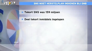 RTL Z Nieuws SNS dient vandaag herstelplan in