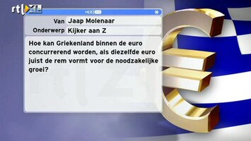 Special: De Kijker Aan Zet Hoe kan Griekenland binnen de euro concurrerend worden?