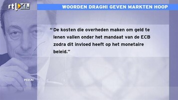 RTL Z Nieuws Waarschuwingen Draghi brengen rente Spanje omlaag