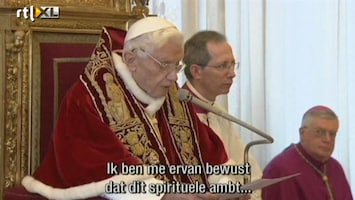 Editie NL Paus: 'Ik kan mijn ambt niet meer adequaat uitvoeren'
