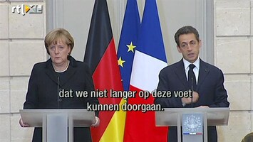 RTL Z Nieuws Merkel en Sarkozy moeten met 'iets' komen