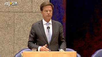 RTL Z Nieuws Rutte wil niets weten van Europese bankensteun
