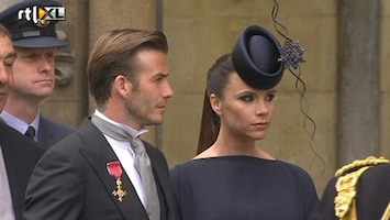 RTL Nieuws Beckhams arriveren op huwelijk