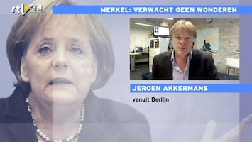 RTL Z Nieuws Merkel tempert verwachtingen over eurotop