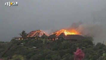 RTL Nieuws Celeb-vakantiehuis in brand door Irene