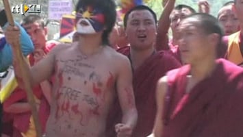 RTL Nieuws Heftige protesten Tibetanen in India