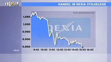 RTL Z Nieuws 17:00 Handel in Dexia opgeschort op last van toezichthouder