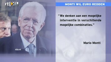 RTL Z Nieuws 11:00 Gaat redding euro via Monti?
