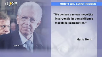 RTL Z Nieuws 11:00 Gaat redding euro via Monti?