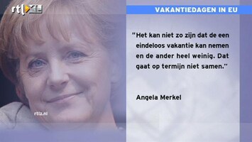 RTL Z Nieuws Merkel haalt keihard uit naar Zuid-Europese landen
