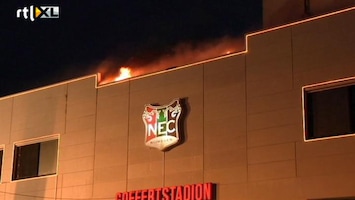RTL Nieuws Businessdeel stadion NEC uitgebrand