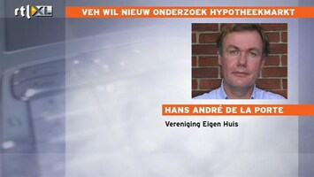 RTL Z Nieuws VEH: consument is de dupe, nieuw onderzoek naar hypotheekmarkt