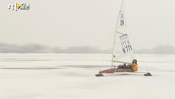 RTL Nieuws Schaatsen en ijszeilen op laatste koude dag