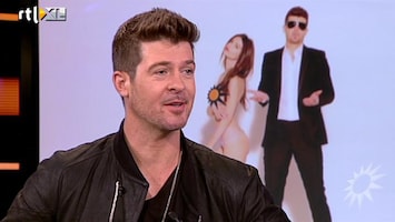 RTL Boulevard Robin Thicke treedt op tijdens finale X Factor