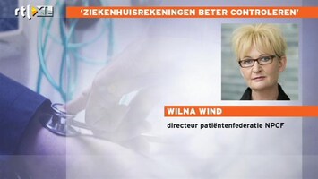 RTL Z Nieuws Zeven zorgverzekeraars moeten ziekenhuisrekeningen beter controleren