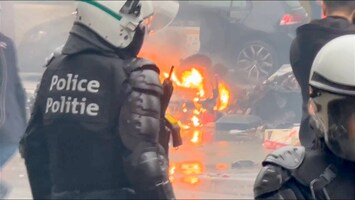 Rellen in Brussel na verlies België tegen Marokko