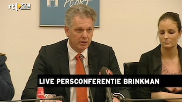 RTL Z Nieuws Persconferentie Brinkman: Weg bij PVV, wel gedogen kabinet