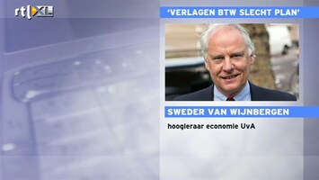 RTL Z Nieuws Verlagen btw slecht plan'