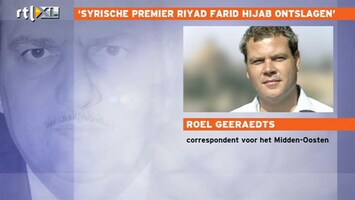 RTL Z Nieuws Overlopen premier Syrië is erg pijnlijk voor Assad
