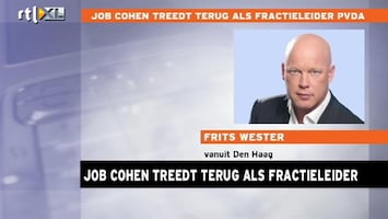 RTL Nieuws Eerste reactie Frits op aftreden Cohen