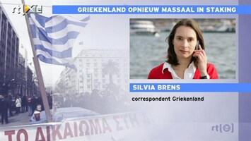 RTL Z Nieuws Grieken staken tegen bezuinigingsplannen