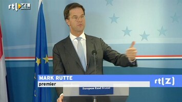 RTL Z Nieuws Geen grote beslissingen genomen in Brussel: Rutte blij