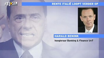 RTL Z Nieuws Harald Benink: Italië kan dit soort rentetarieven niet betalen