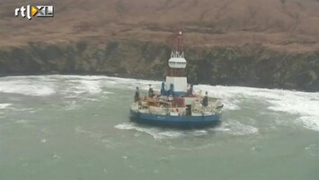 RTL Z Nieuws Shell probeert platform te bergen bij Alaska