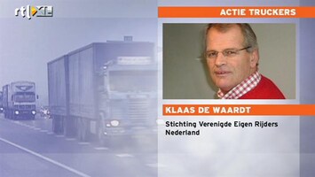 RTL Z Nieuws Vrachtwagenschauffeurs voeren actie vandaag