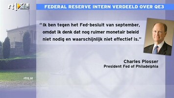 RTL Z Nieuws 10:00 Fed-bestuurder die tegen QE3 is heeft een punt