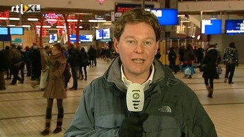 RTL Nieuws Rustig op Utrecht CS, alleen rij voor gratis koffie